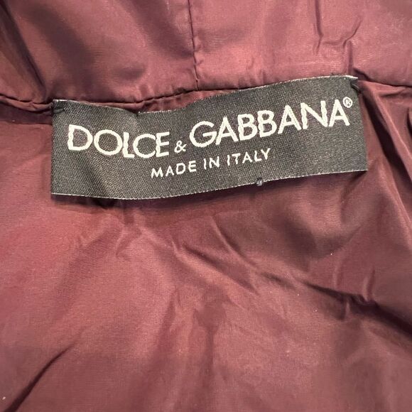 Dolce Gabbana Burgundy Hooded Jacket - Picture 5 of 6